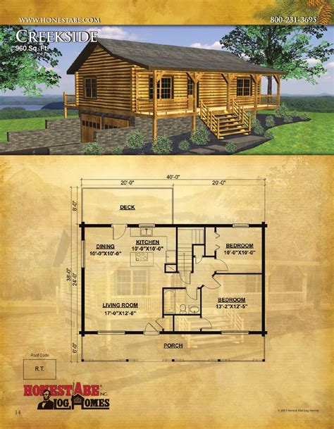 The log home package is delivered to the customer's property so that the log cabin builders can begin to construct tiny home. Honest Abe Log Homes, Floor Plan Catalog | Log home floor ...