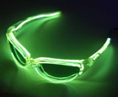 illuminated glasses green led sunglasses get a