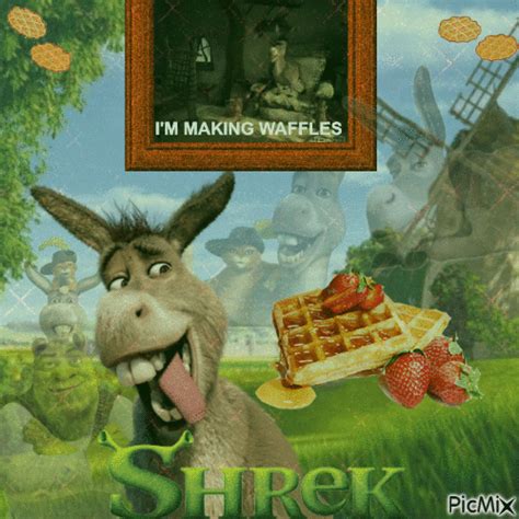 Donkey Shrek Waffles 