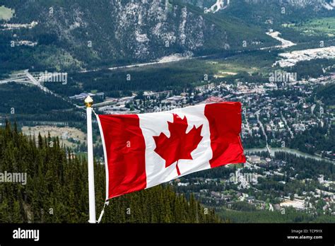 Canadian Flag Over Hills Hi Res Stock Photography And Images Alamy