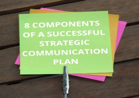 Eight Components Of A Successful Strategic Communication Plan