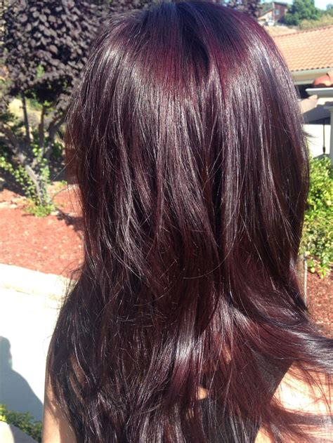 One can find different shades of color that can help every woman look in the direction she new: Custom merlot hair color for my client! #redken # ...