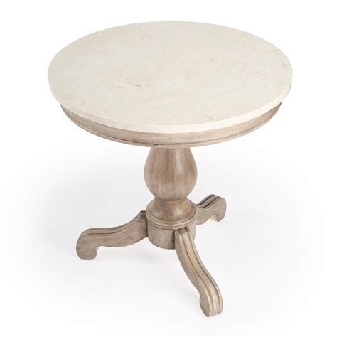Butler Danielle Marble Accent Table Rustic Gray