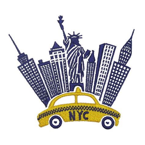 New York City Street Embroidery Design Instant Download Etsy