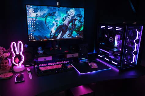 I Need More Rgb In 2021 Video Game Room Design Gaming Desk Setup