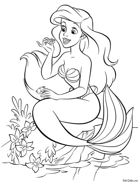 Arielle 23 Ausmalbilder Colorear Disney Sirena Para Colorear Libro