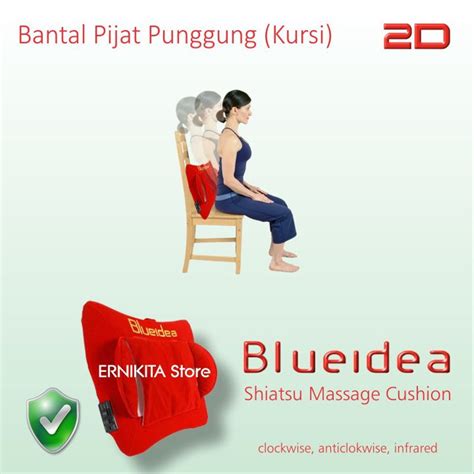 Jual Bantal Pijat Punggung Infrared Blueidea Shiatsu Massage Cushion Di