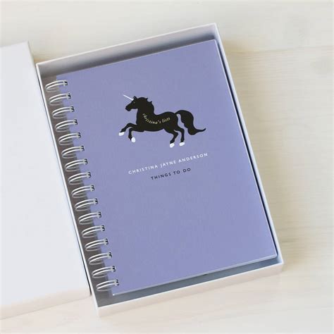 Personalised Unicorn Lovers Journal Or Notebook By Designed