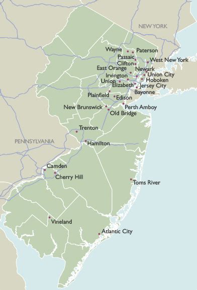 City Zip Code Maps Of New Jersey