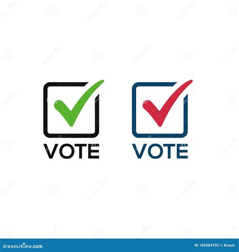 Vote Icon Vector In Different Color Stock Vector Illustration Of