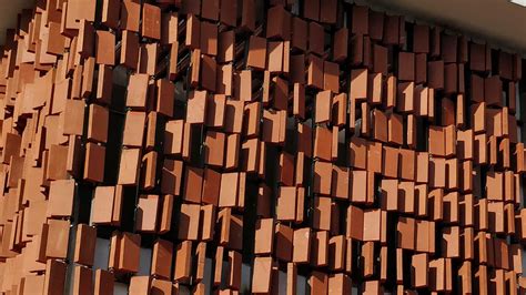 Dynamic Façade Using Clay Tiles Terracotta Tiles For Exterior