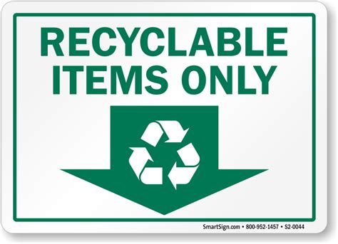 Free Printable Recycling Signs For Bins