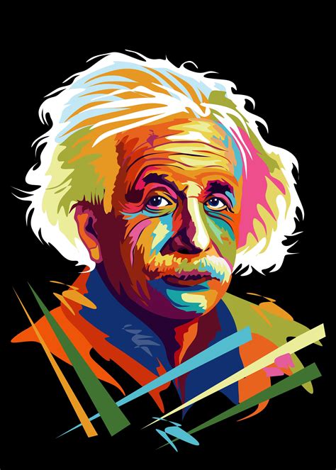 Albert Einstein In 2021 Wpap Art Watercolor Paintings Abstract