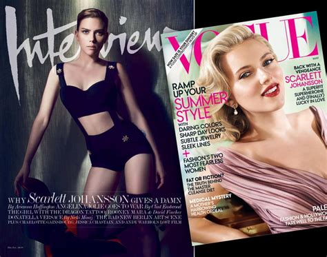 Scarlett Johansson On The Cover Of Interview And Vogue Photos