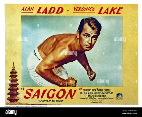 Saigon Us Lobbycard Alan Ladd 1948 Stock Photo Alamy