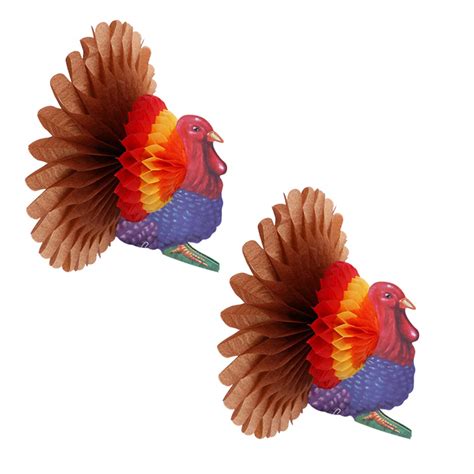 Thanksgiving Turkey Decorations Party Supplies Pack Of 2 Paper