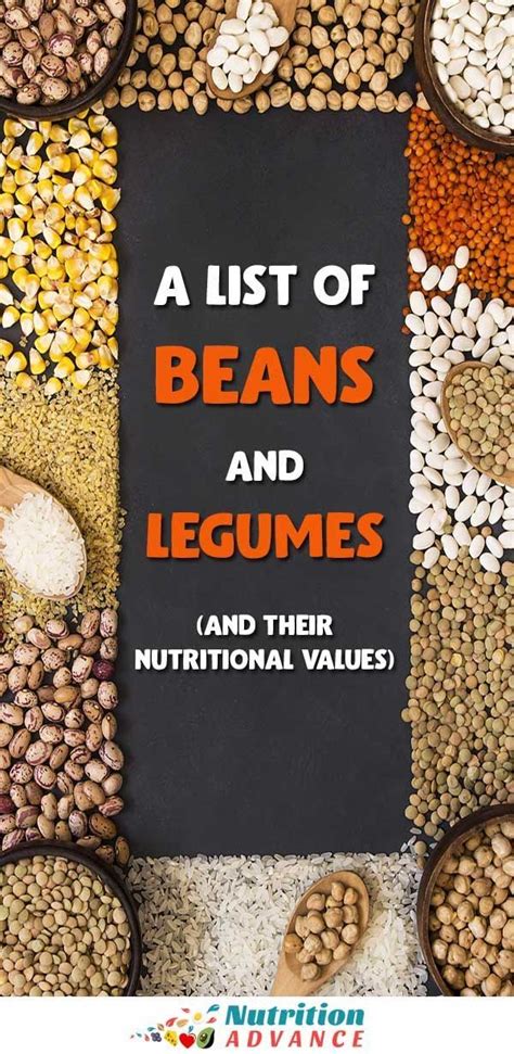 17 types of beans and legumes with nutritional values in 2020 legumes nutrition types of beans
