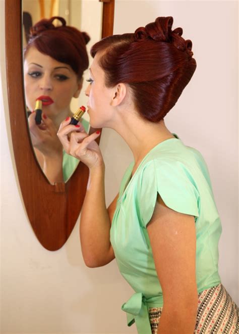 Lipstick And Curls ~ Retro Makeup Perfect Pin Curls And More Love