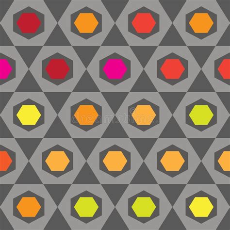 Seamless Geometric Pattern With Hexagon Abstract Hexagon Triangle