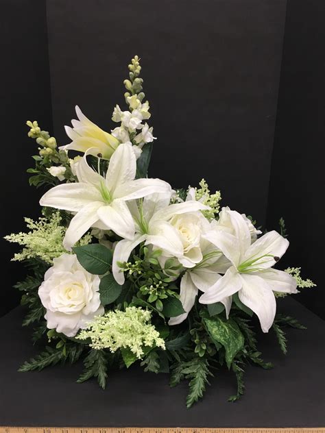 Amazing Silk Easter Lilies Faux Pear Branches