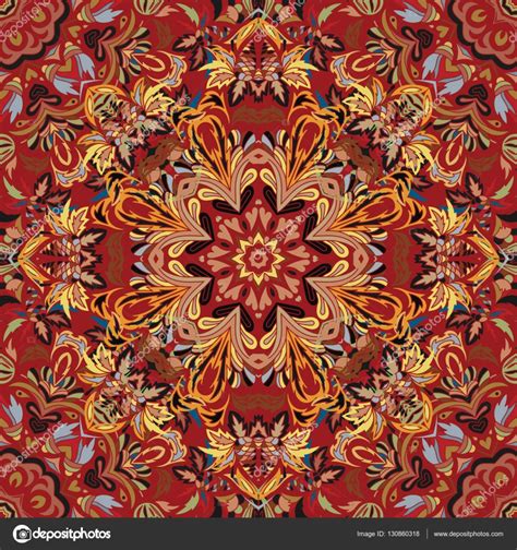 Floral Pattern Flourish Tiled Oriental Ethnic Background Arabic