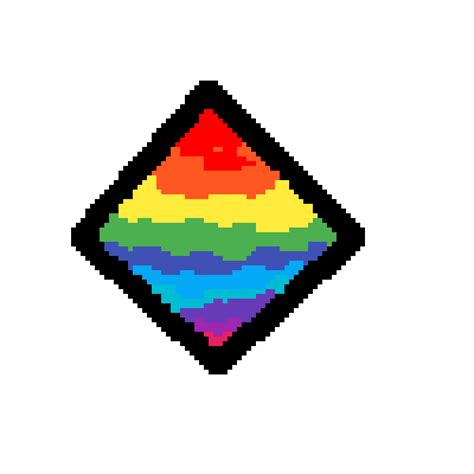 Pixilart Rainbow Diamond By Anonymous