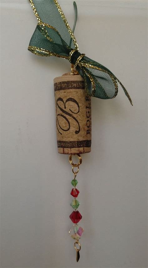 Wine Cork Ornament With Beads By Creationsbysng On Etsy 350 Cork