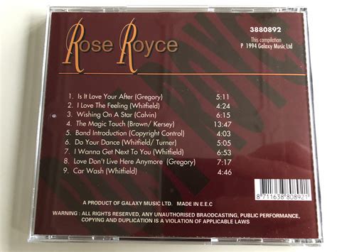 Rose Royce Greatest Hits Live Audio Cd 1994 Is It Love Youre After