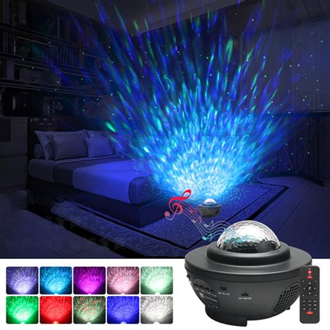 Star Projector Night Light Projector With Bluetooth Music Speaker For