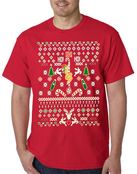 ugly christmas t shirt sexy stripper on a pole mens t shirt bewild
