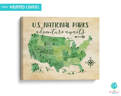 Us National Parks Map Adventure Mountains Parks Rivers Tribal
