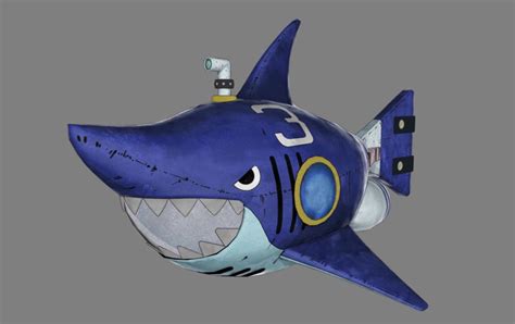 3d Modeling One Piece Mugiwara Chase Shark On Behance