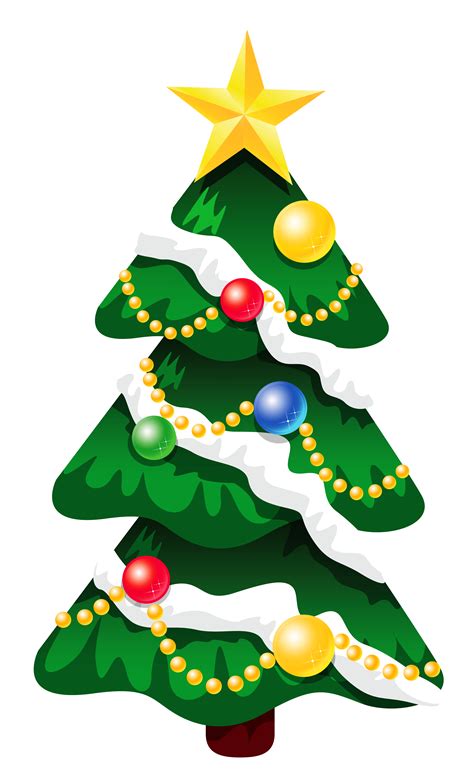 Thousands of new christmas tree png image resources are added every day. Transparent Snowy Deco Xmas Tree with Star PNG Clipart ...