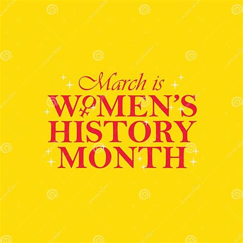 March Is Women History Month Text Design Stock Vector Illustration Of