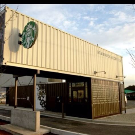 Inspiration for the shipping container drive thru came from the. Starbucks LEED certified drive thru from large shipping ...