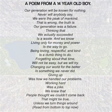 14 Year Old's Poem Will Rock You Whether You Read It Forwards Or
