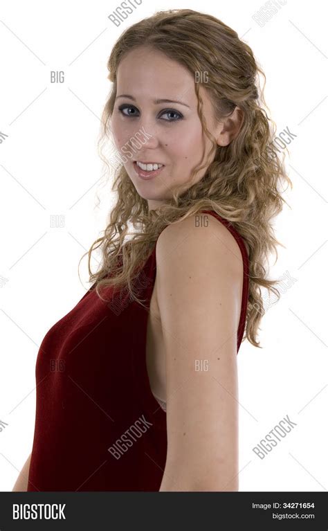 Young Woman Red Dress Image And Photo Free Trial Bigstock