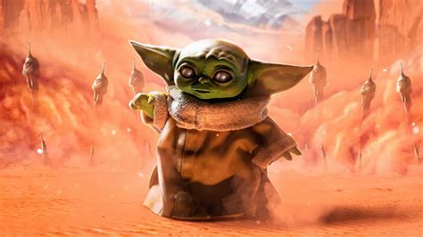 Baby Yoda Grogu Star Wars 4k 5k Hd The Mandalorian Wallpapers Hd