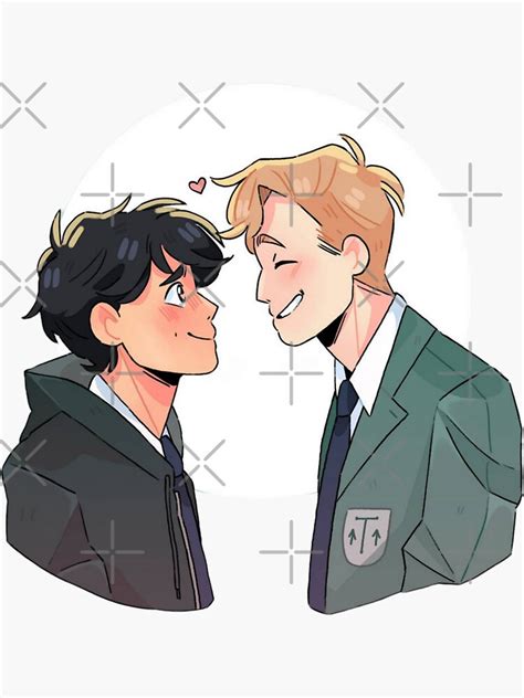 Heartstopper Nick Nelson And Charlie Spring Sticker By Omgdesignz