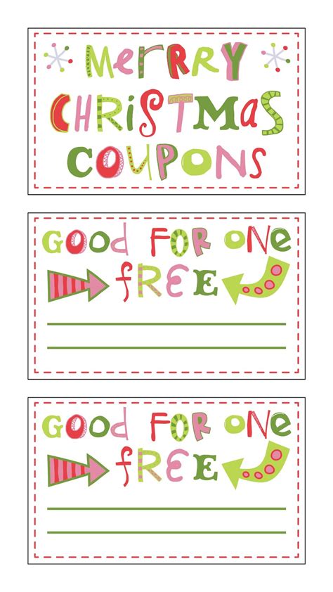 Joyful Savings Festive Christmas Coupon Printables