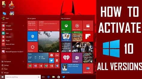 How To Activate Windows 10 All Versions Youtube