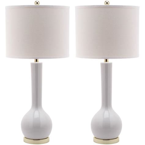 Find lighting you love at hayneedle, where you can buy online while you explore our room designs and curated looks for tips, ideas & inspiration to help you along the way. Safavieh Mae 30.5 in. White Long Neck Ceramic Table Lamp ...