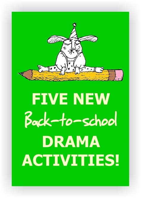 5 Creative Back To School Drama Activities Drama Notebook Drama