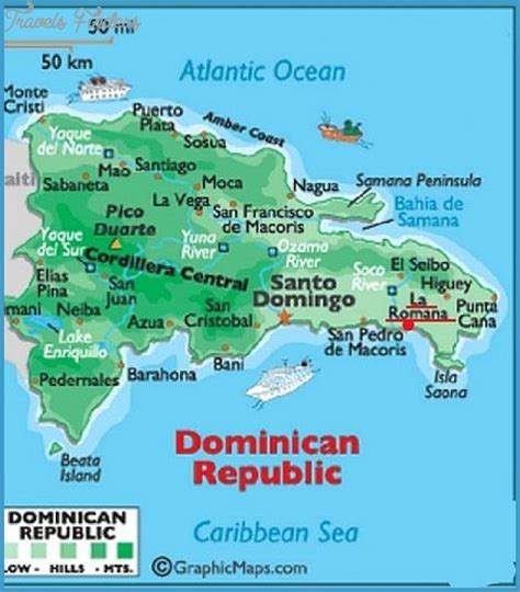British citizens travelling to the dominican republic for tourism don't need a visa. Dominican Republic Map Tourist Attractions - TravelsFinders.Com