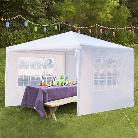 Cover 10 people at the same time for your commercial. Canopy Tent, 10' x 10' Patio Gazebos Tent with 3 Side ...