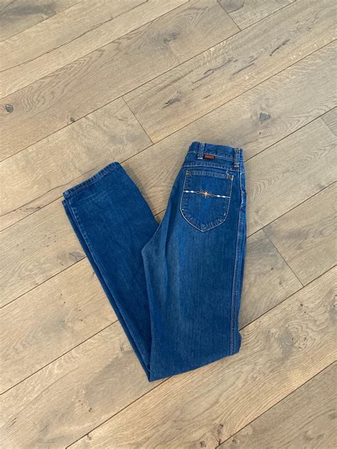 80s Wrangler Junior Jeans Vintage Wrangler Denim Embroidered Etsy