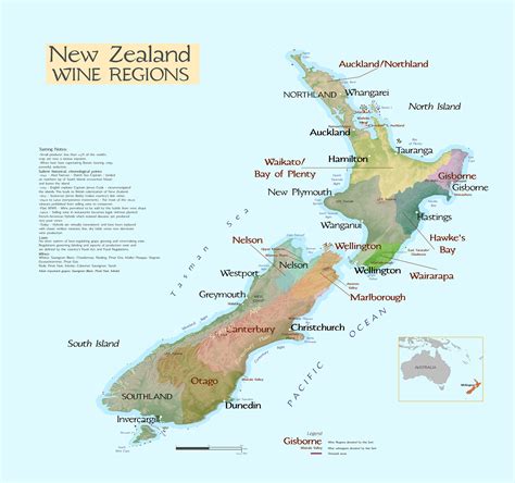 Regions In New Zealand Map Map Of World