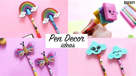 Diy Pen And Pencil Decorations Back To School Supplies Craft