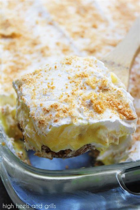 This rich layered dessert checks all the craving boxes with chocolaty pudding, sweetened cream cheese, whipped topping, and chopped nuts in a graham cracker crust. No Bake Banana Pudding Layer Dessert | Recipe | Banana ...