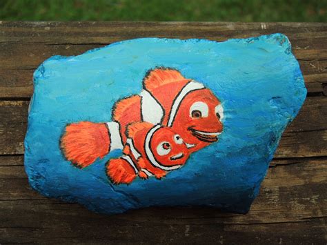 Nemo Fish Rock Painting